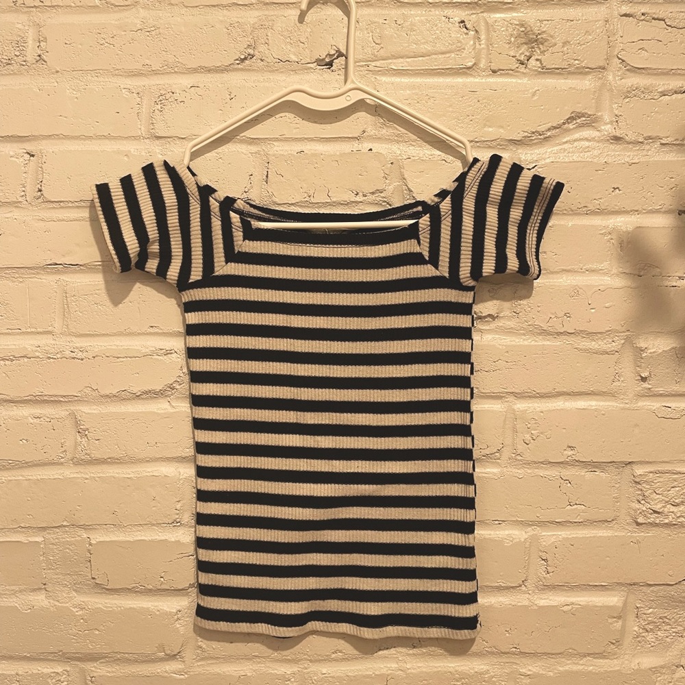 Billabong Off Shoulder Striped Top